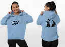 Rabbits - Embossed Easter Blue Hoodie