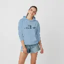 Little Bunny - Embossed Easter Blue Hoodie