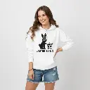 Easter Bling - Embossed Easter White Hoodie