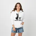 Easter Bling - Embossed Easter White Hoodie