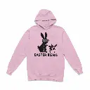 Easter Bling - Embossed Easter Pink Hoodie