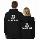 We Are Canadian - Embossed Canada Black Hoodie