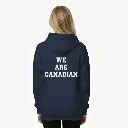 We Are Canadian - Embossed Canada Navy Hoodie