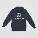 We Are Canadian - Embossed Canada Navy Hoodie