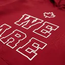 We Are Canadian - Embossed Canada Red Hoodie