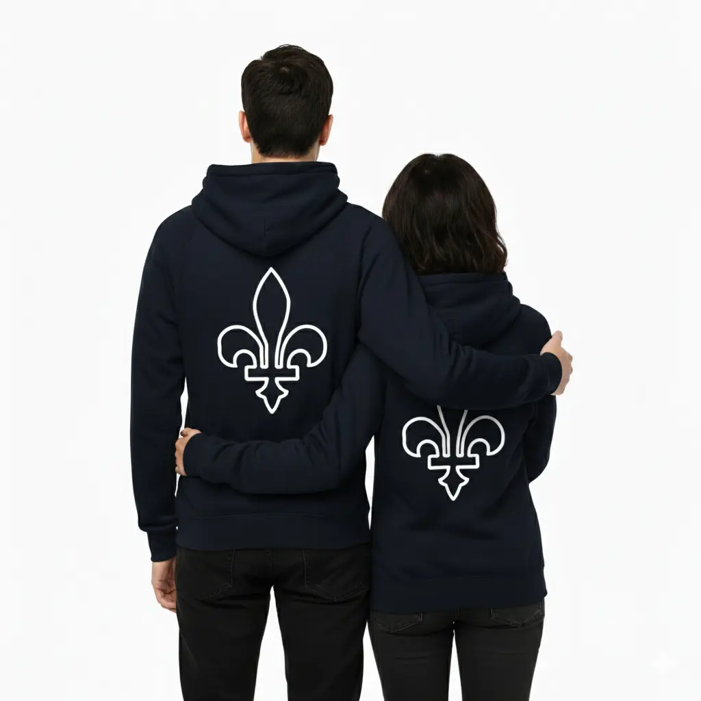 C'est Tiguidou - Embossed Canada Navy Hoodie