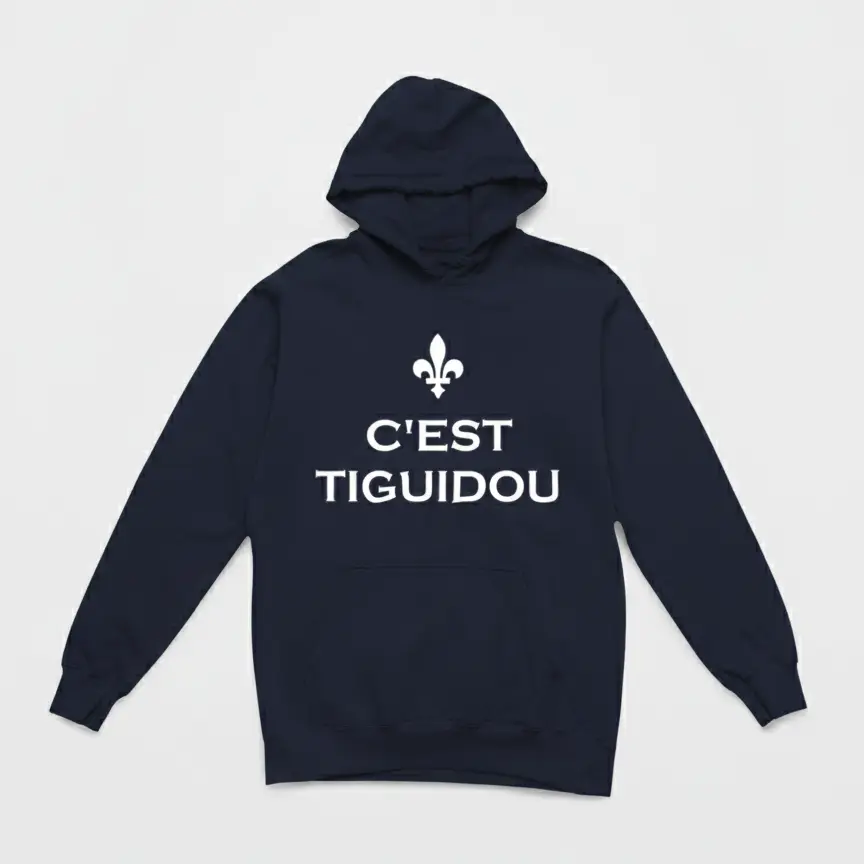 C'est Tiguidou - Embossed Canada Navy Hoodie