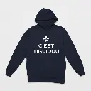 C'est Tiguidou - Embossed Canada Navy Hoodie