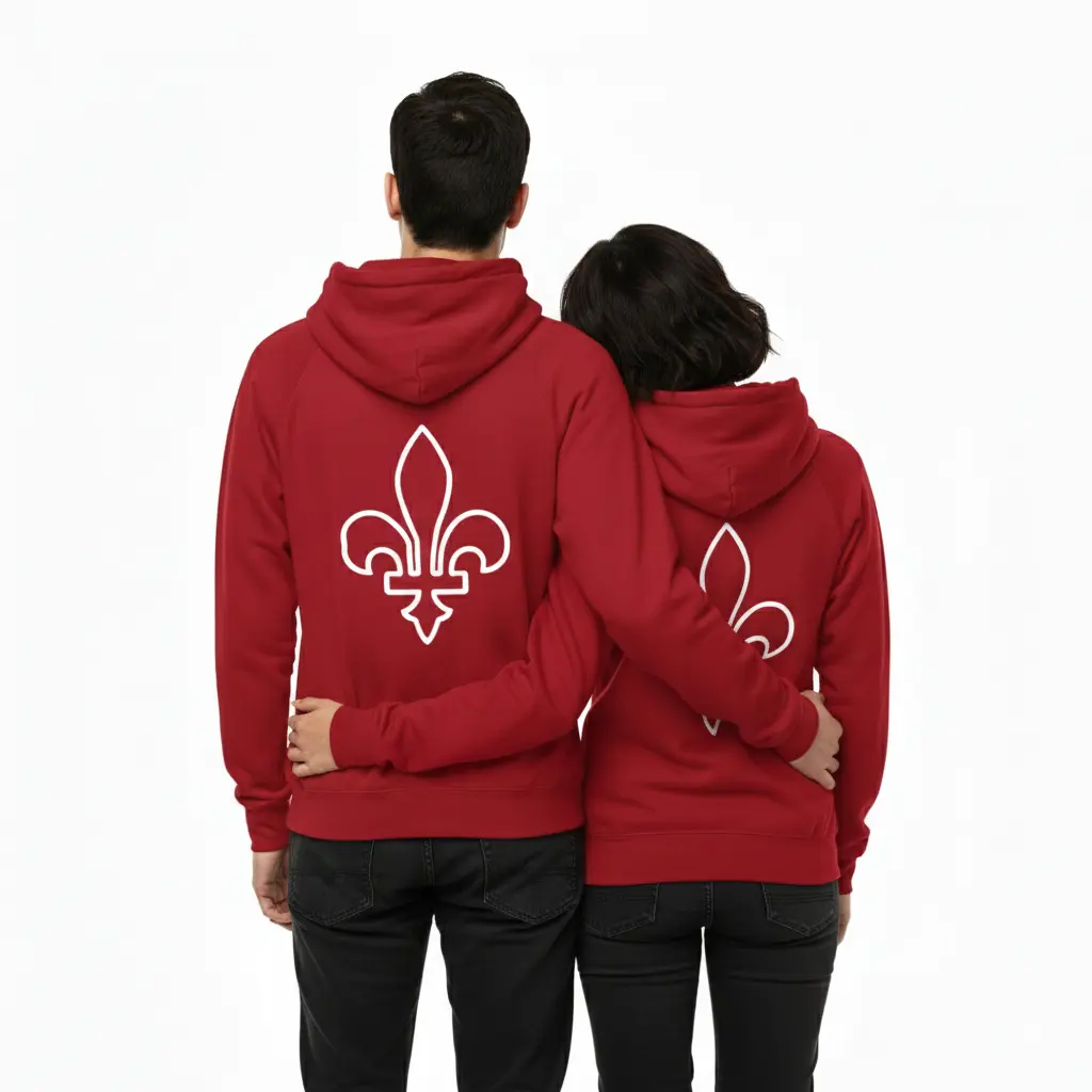 C'est Tiguidou - Embossed Canada Red Hoodie