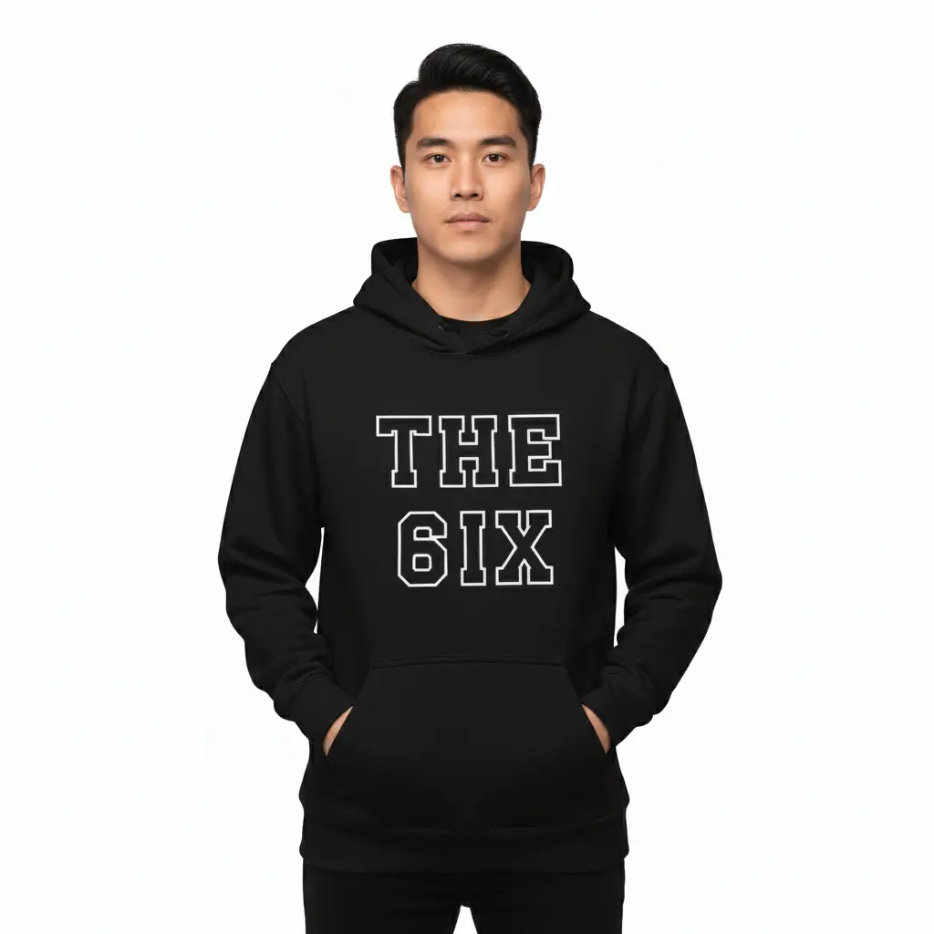 The 6ix - Embossed Canada Black Hoodie