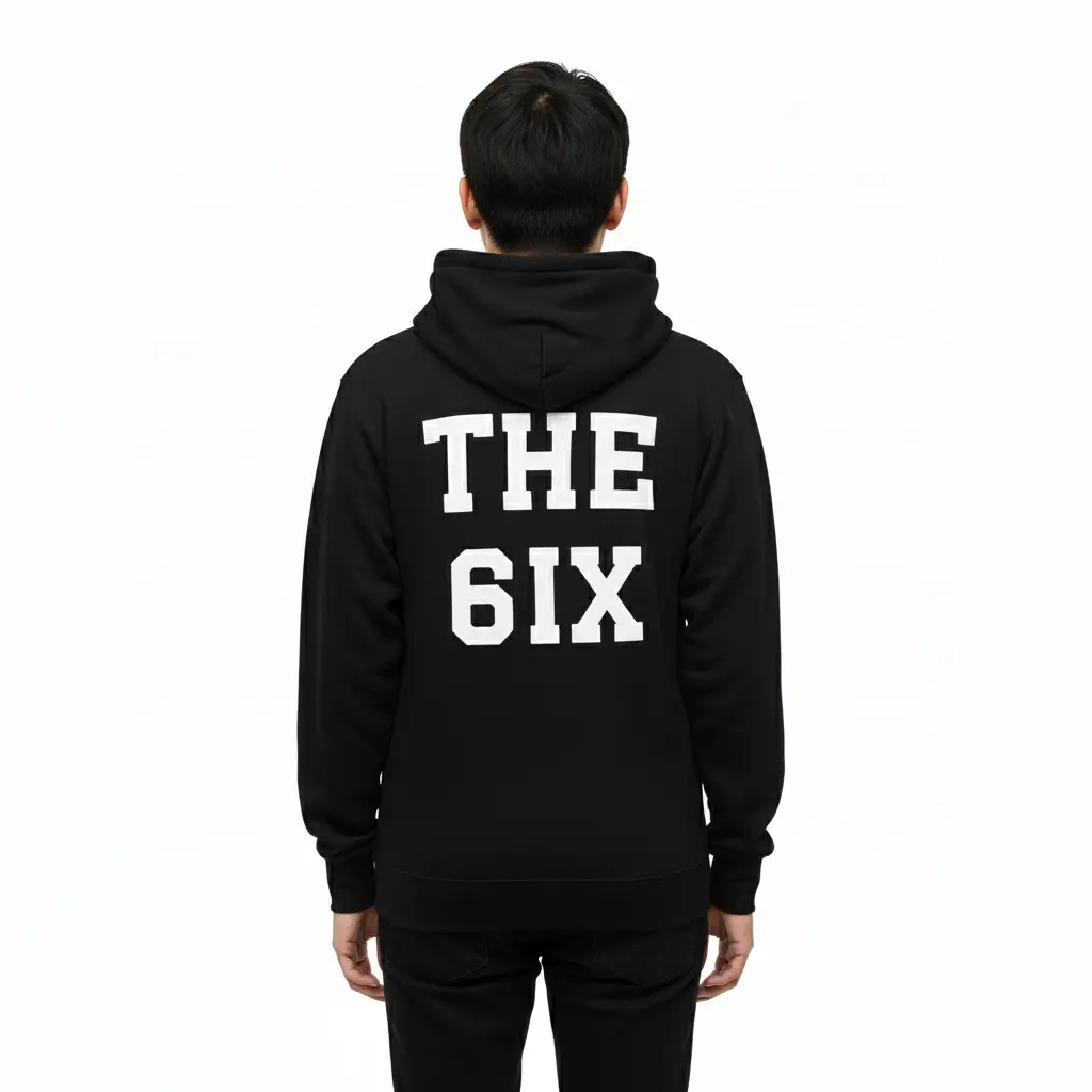 The 6ix - Embossed Canada Black Hoodie