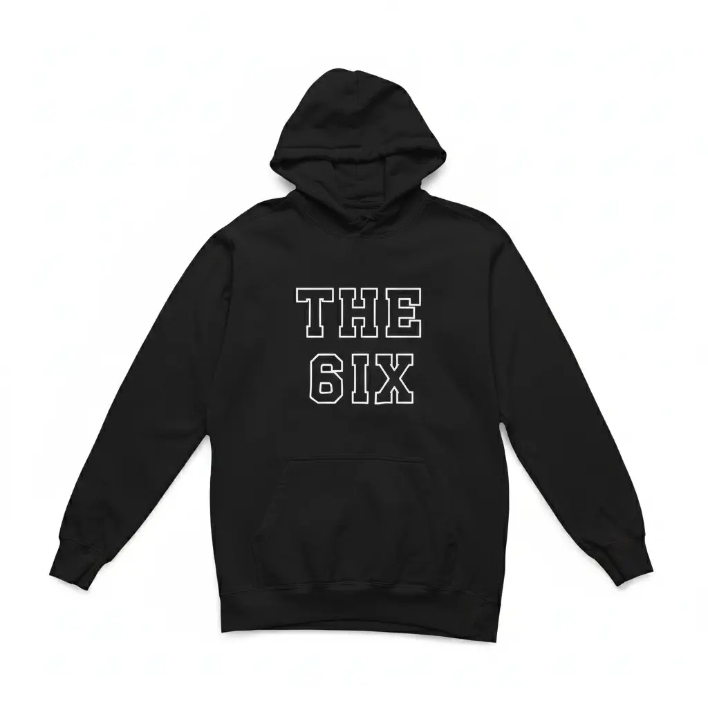 The 6ix - Embossed Canada Black Hoodie
