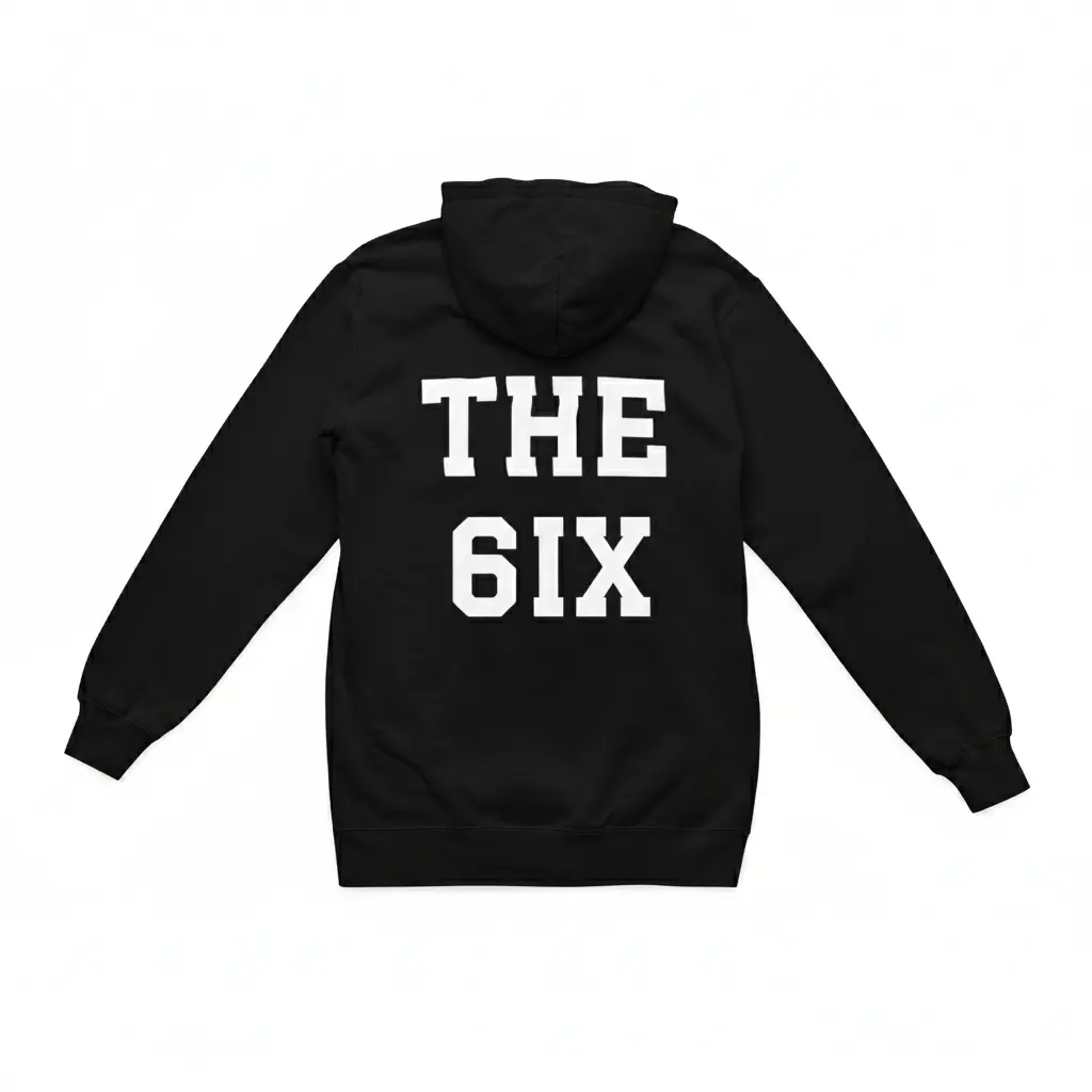 The 6ix - Embossed Canada Black Hoodie
