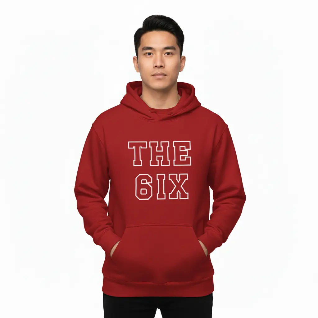 The 6ix - Embossed Canada Red Hoodie