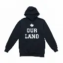 Inukshuk - Embossed Canada Navy Hoodie