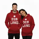 Inukshuk - Embossed Canada Red Hoodie