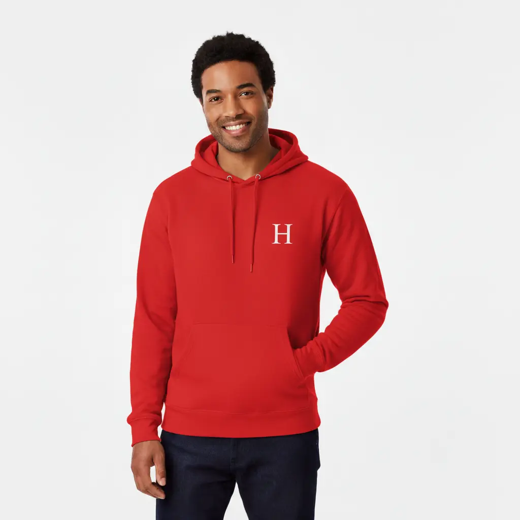 Havenoro - Embossed Essentials Red Hoodie