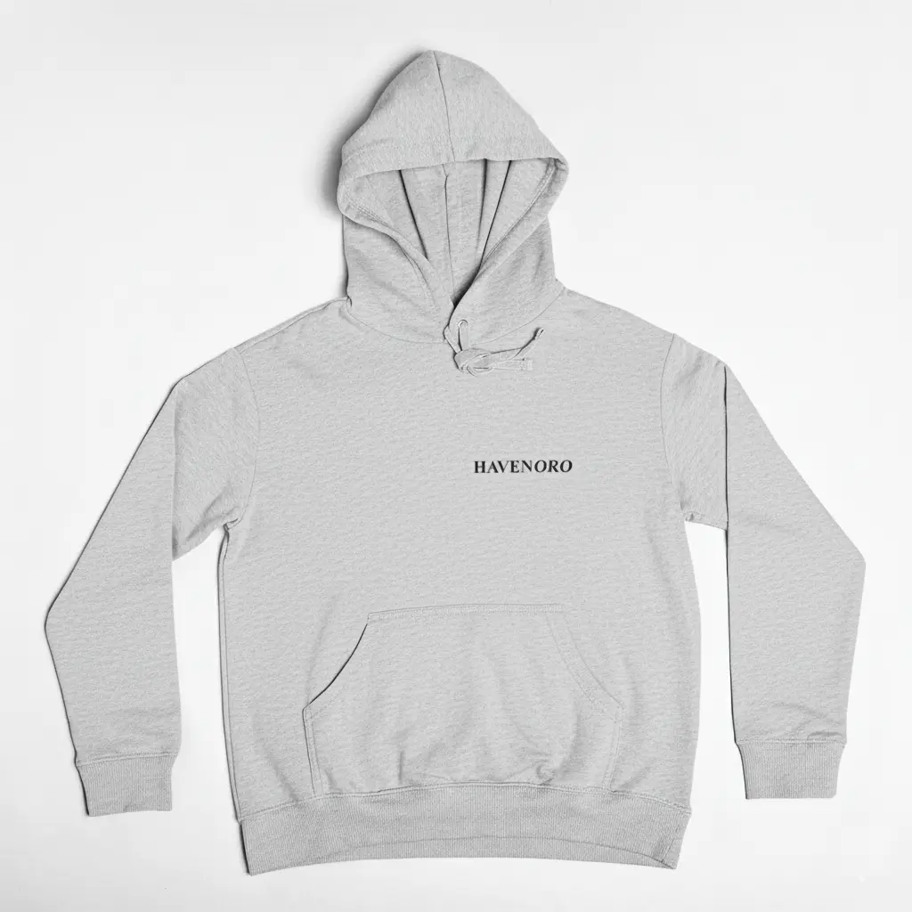 Havenoro - Embossed Essentials Grey Hoodie