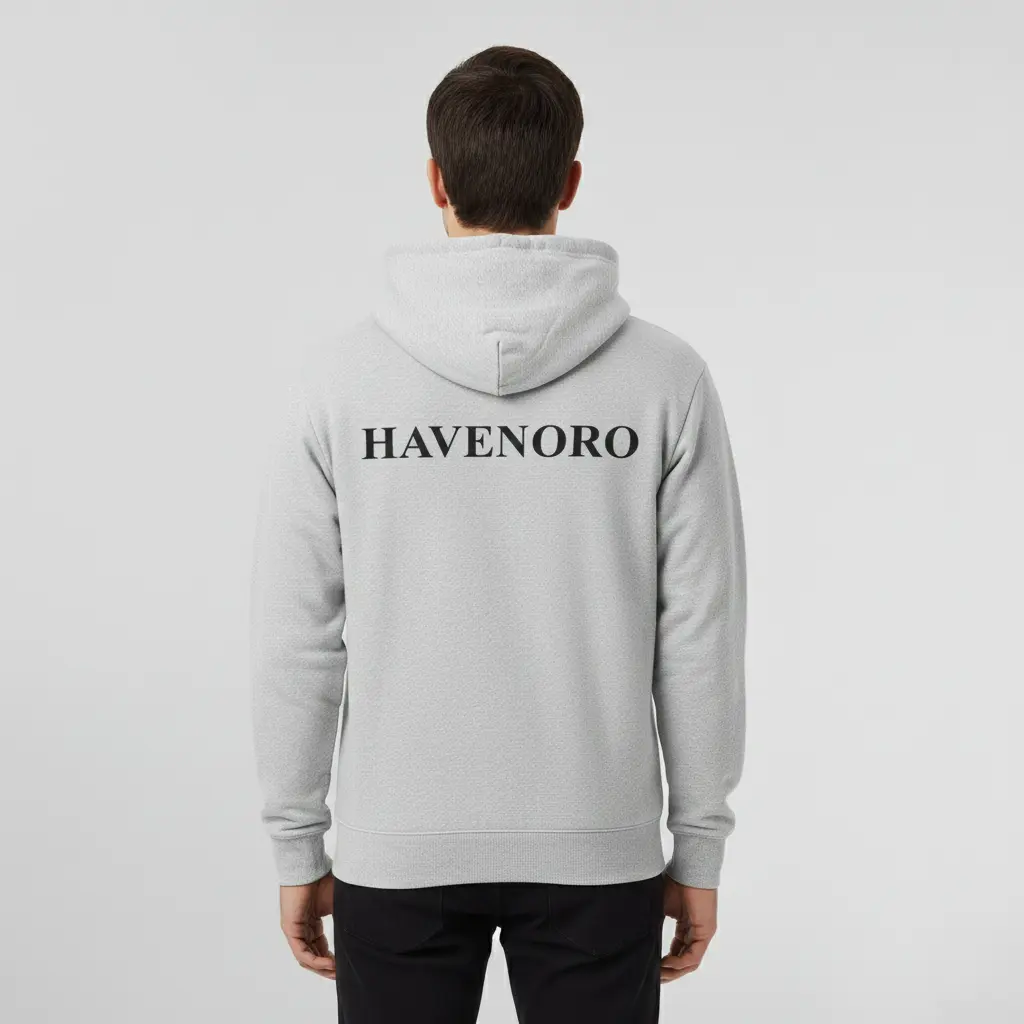 Havenoro - Embossed Essentials Grey Hoodie