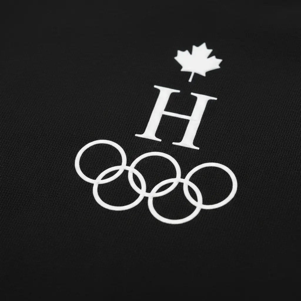 Olympic - Embossed Canada Black Hoodie