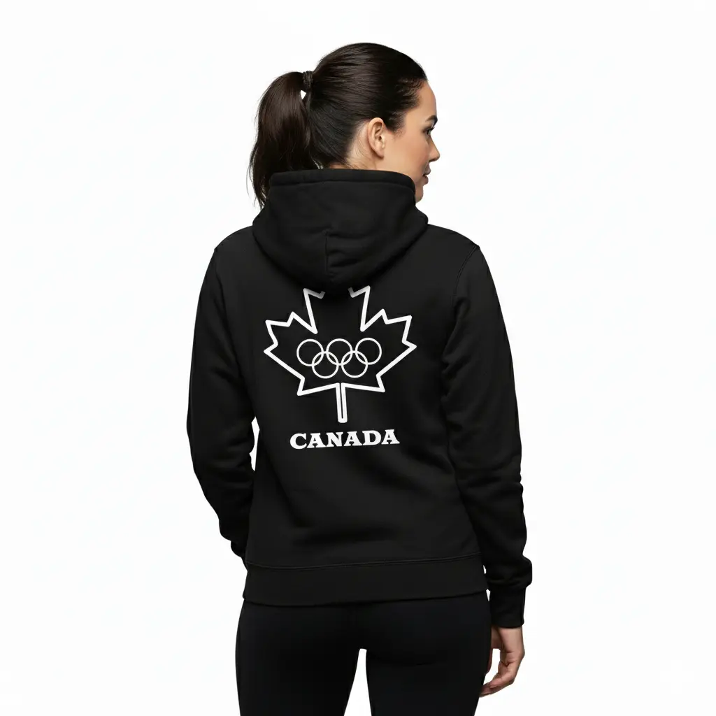 Olympic - Embossed Canada Black Hoodie