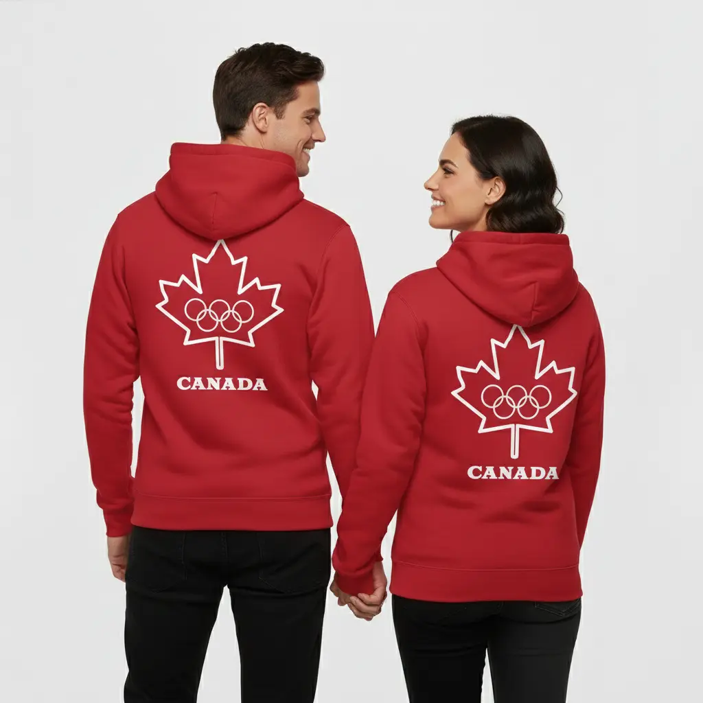Olympic - Embossed Canada Red Hoodie
