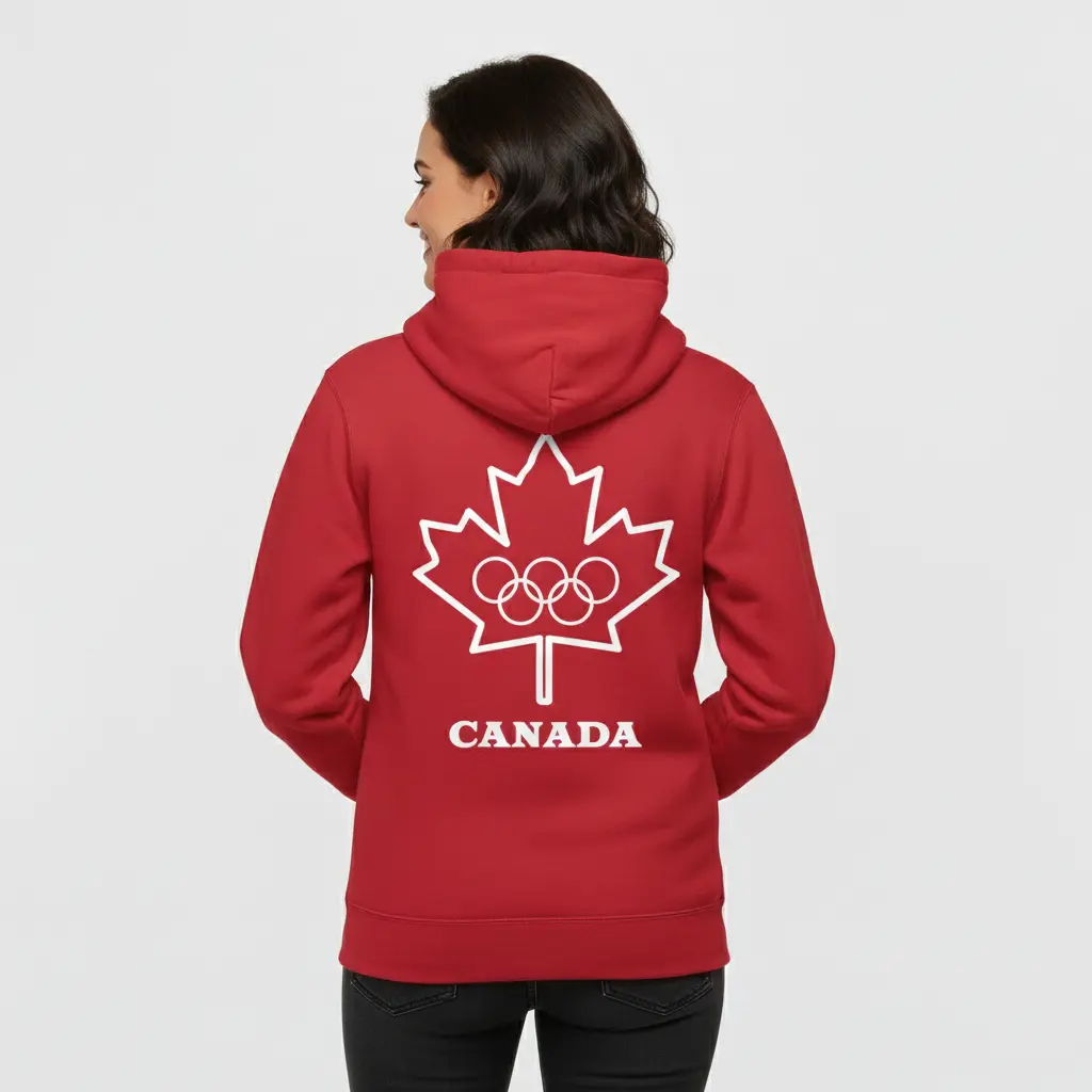 Olympic - Embossed Canada Red Hoodie