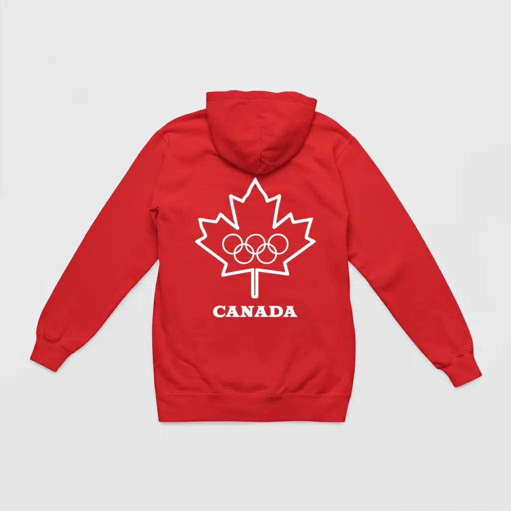 Olympic - Embossed Canada Red Hoodie