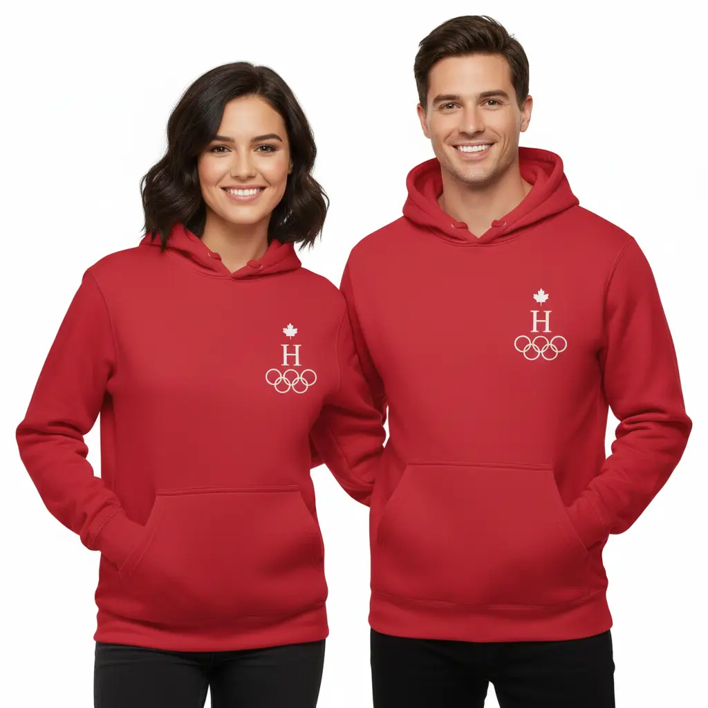 Olympic - Embossed Canada Red Hoodie