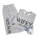 Personalized Embossed WIFEY/HUBBY Sweatshirt & Joggers Set