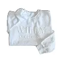 Personalized Embossed WIFEY/HUBBY Sweatshirt