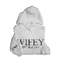 Personalized Embossed WIFEY/HUBBY Hoodie Bundle Black and White
