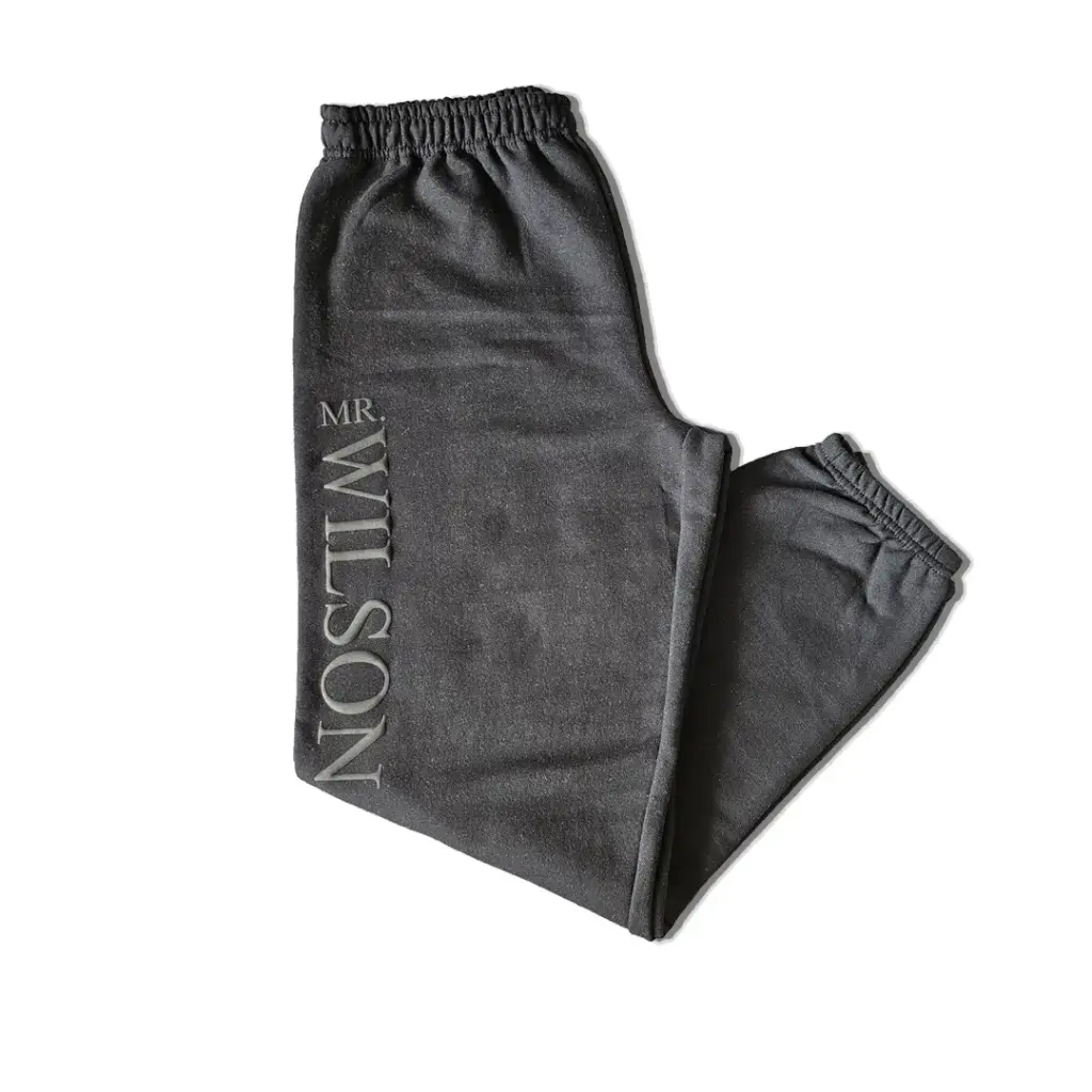 Personalized Embossed Blank Closed Bottom Sweatpants