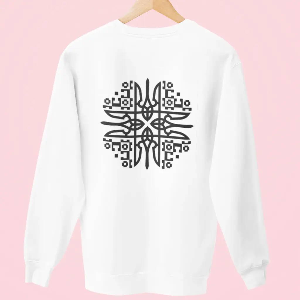 Ukrainian Back Design Sweatshirt #1