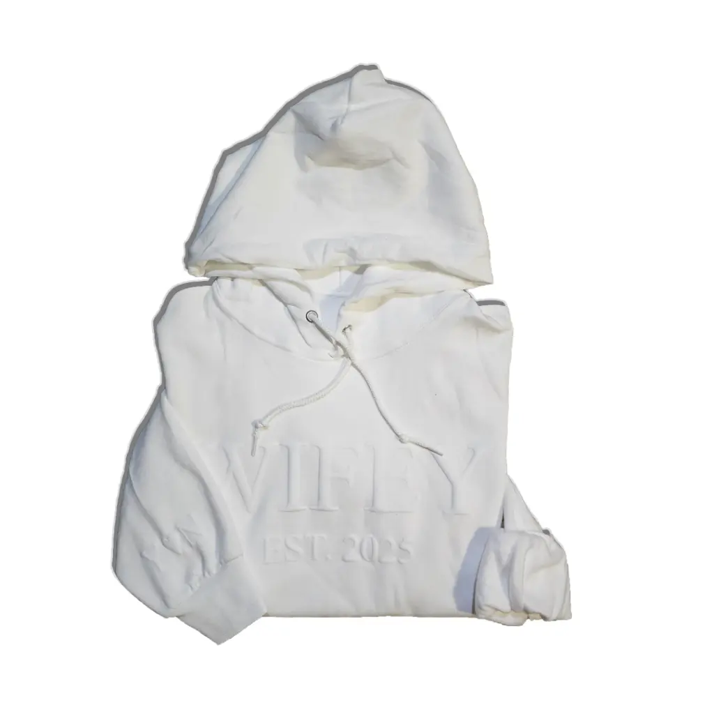 Personalized Embossed WIFEY/HUBBY Hoodie