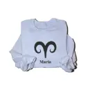 Personalized Embossed Aries Zodiac Sweatshirt