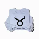 Personalized Embossed Taurus Zodiac Sweatshirt