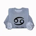 Personalized Embossed Cancer Zodiac Sweatshirt