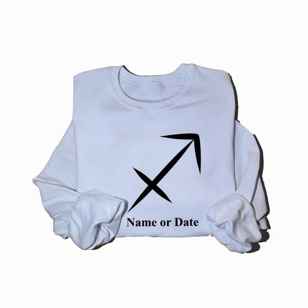 Personalized Embossed Sagittarius Zodiac Sweatshirt