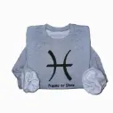 Personalized Embossed Pisces Zodiac Sweatshirt