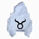 Personalized Embossed Taurus Zodiac Hoodie