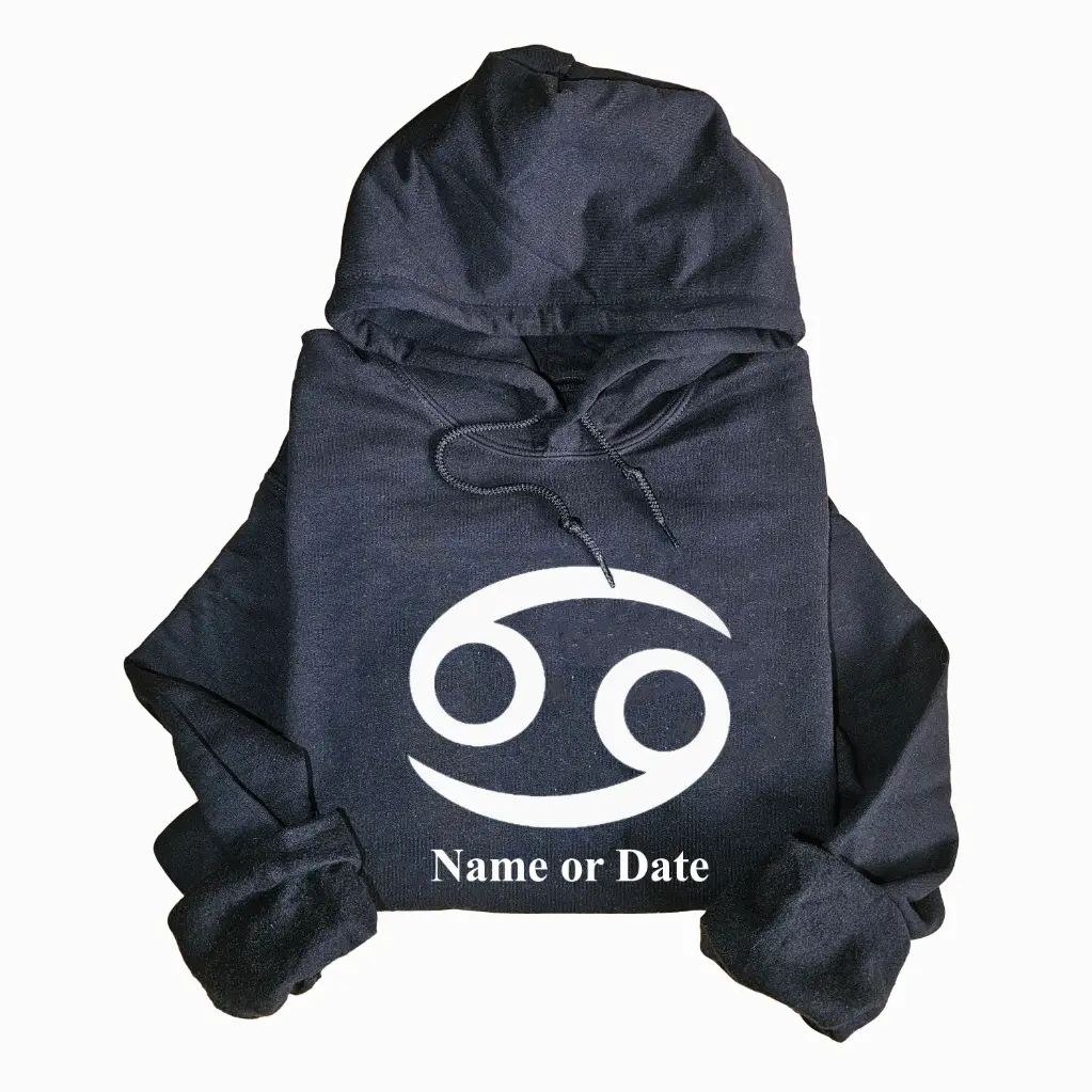 Personalized Embossed Cancer Zodiac Hoodie
