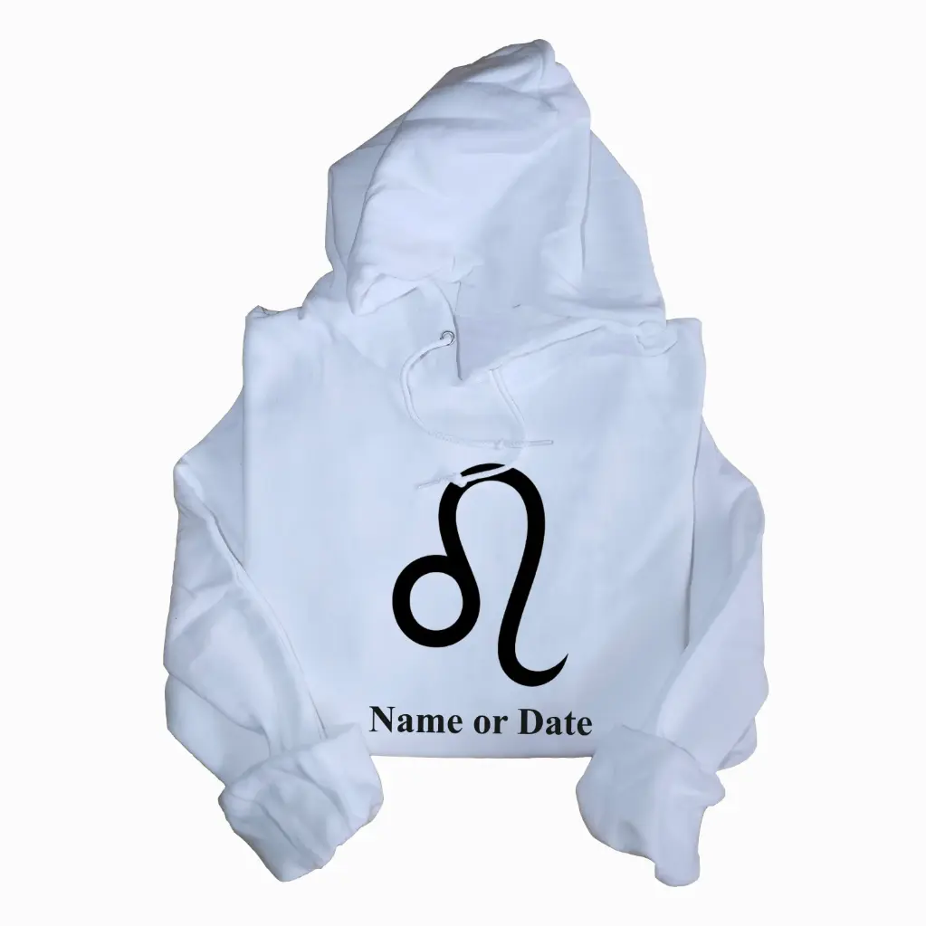 Personalized Embossed Leo Zodiac Hoodie