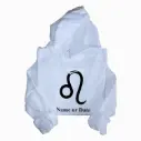 Personalized Embossed Leo Zodiac Hoodie