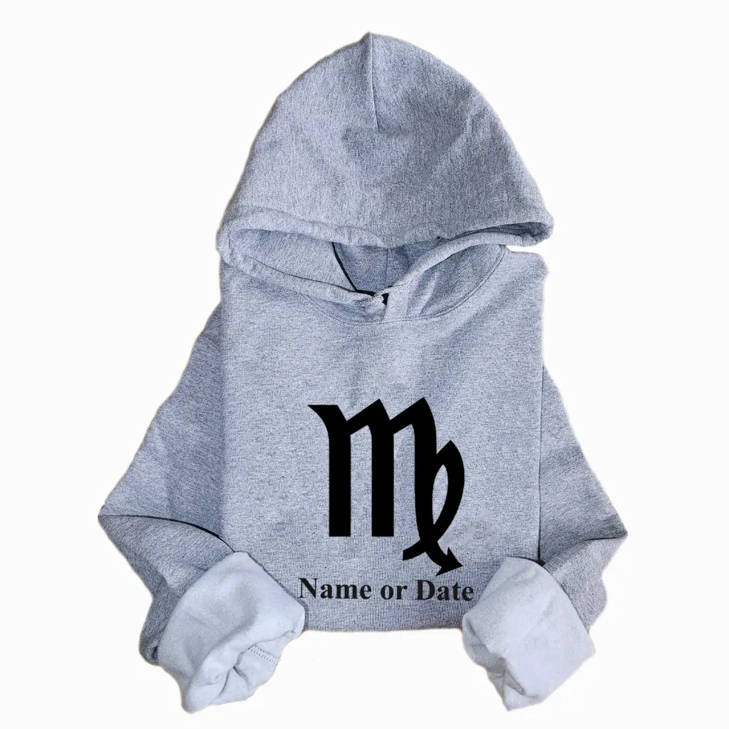 Personalized Embossed Virgo Zodiac Hoodie