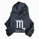 Personalized Embossed Scorpio Zodiac Hoodie