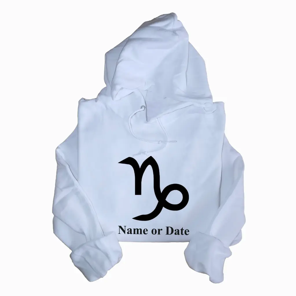 Personalized Embossed Capricorn Zodiac Hoodie