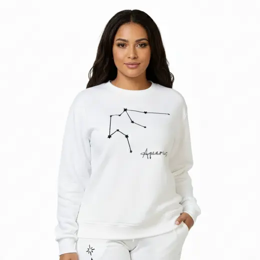 Embossed Aquarius Sky Sweatshirt