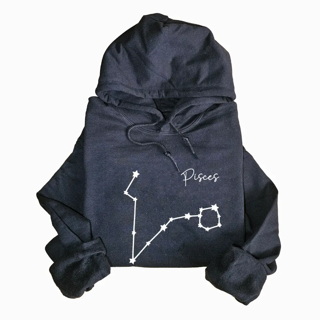 Embossed Pisces Sky Hoodie