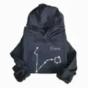 Embossed Pisces Sky Hoodie